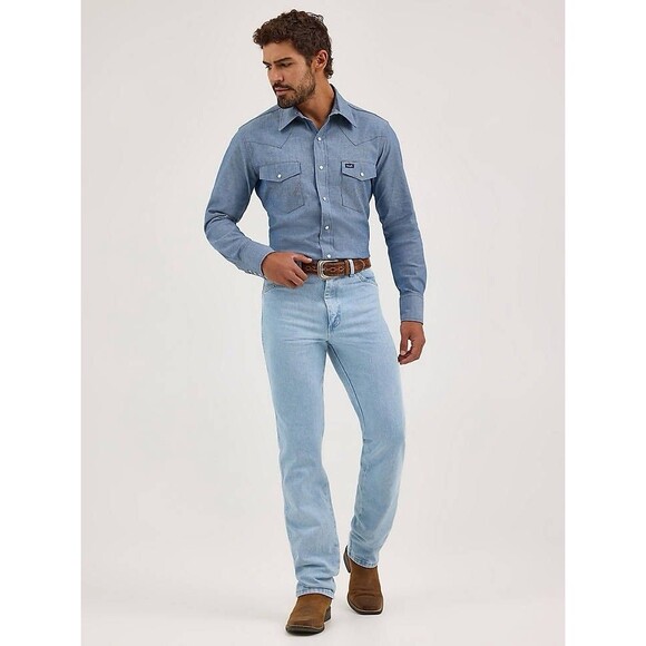 936GBH Wrangler Men's Cowboy Cut Slim fit Jean - Bleach 36X34 NWT - Picture 4 of 16